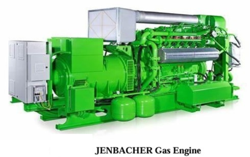 JENBACHER gas engine at Artistic Milliners AM-4 power house